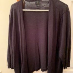 Black 3/4 Sleeve Cardigan